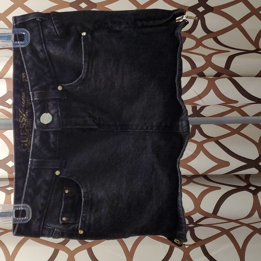 Guess Black Jean Mini Skirt